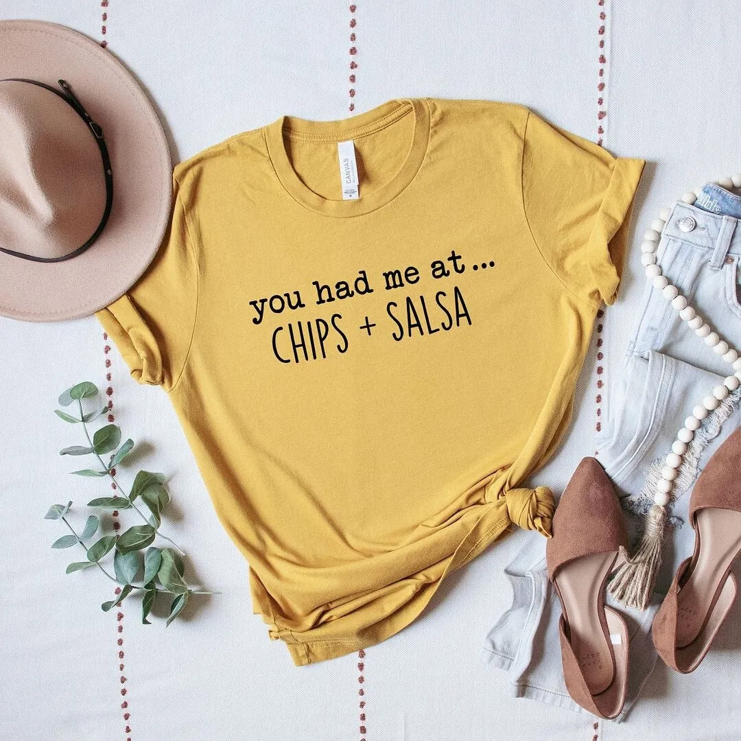 You Had Me At Chips And Salsa Short Sleeve Crewnneck Tee sold by Zulily product image thumbnail 5