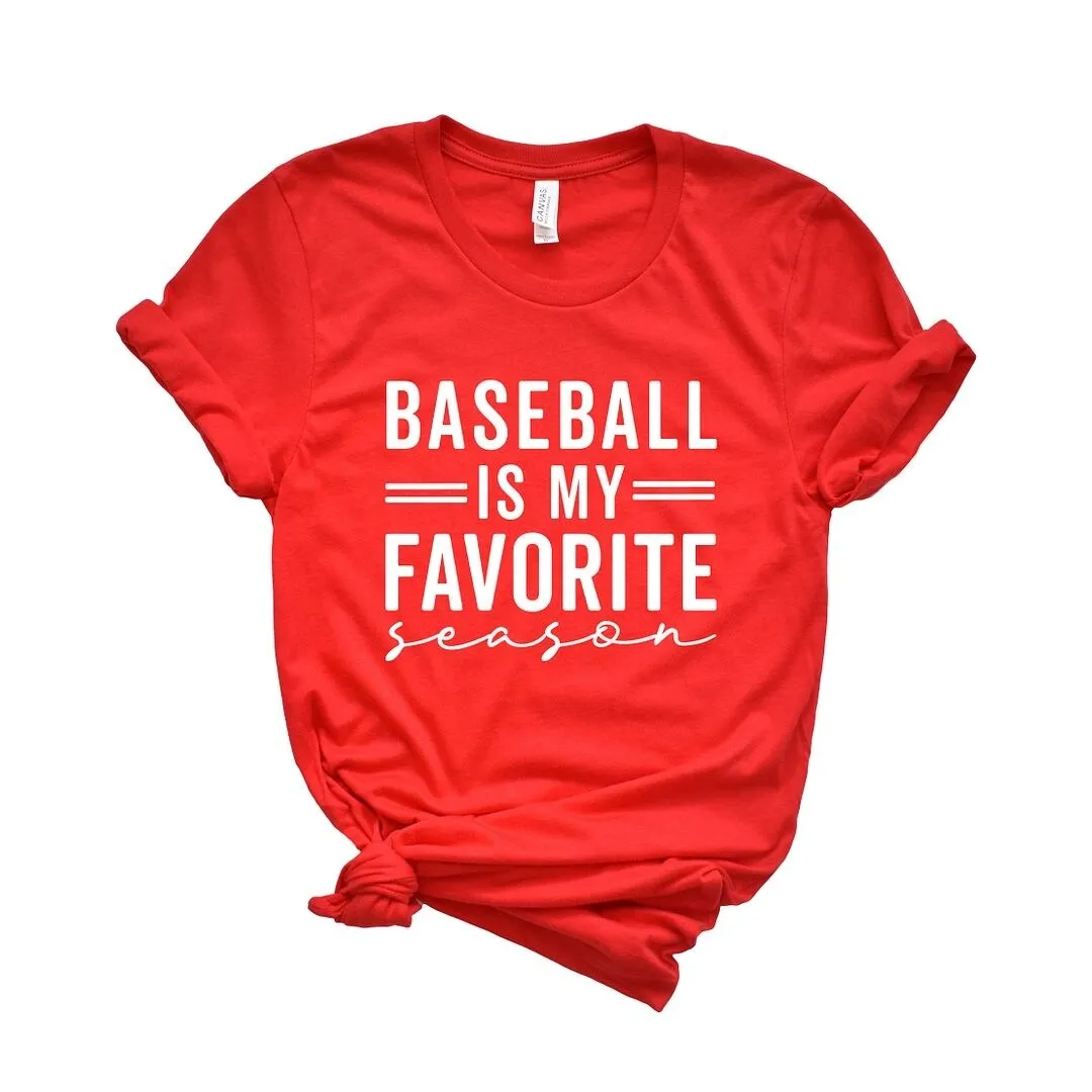 Baseball Is My Favorite Season Short Sleeve Crewnneck Tee sold by Zulily product image thumbnail 3