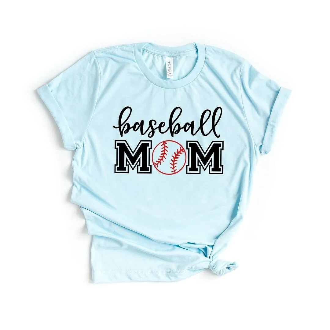 Baseball Mom With Ball Short Sleeve Crewnneck Tee sold by Zulily product image thumbnail 4