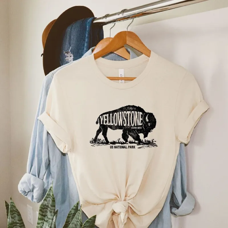 Yellowstone Bison Short Sleeve Crewnneck Tee sold by Zulily