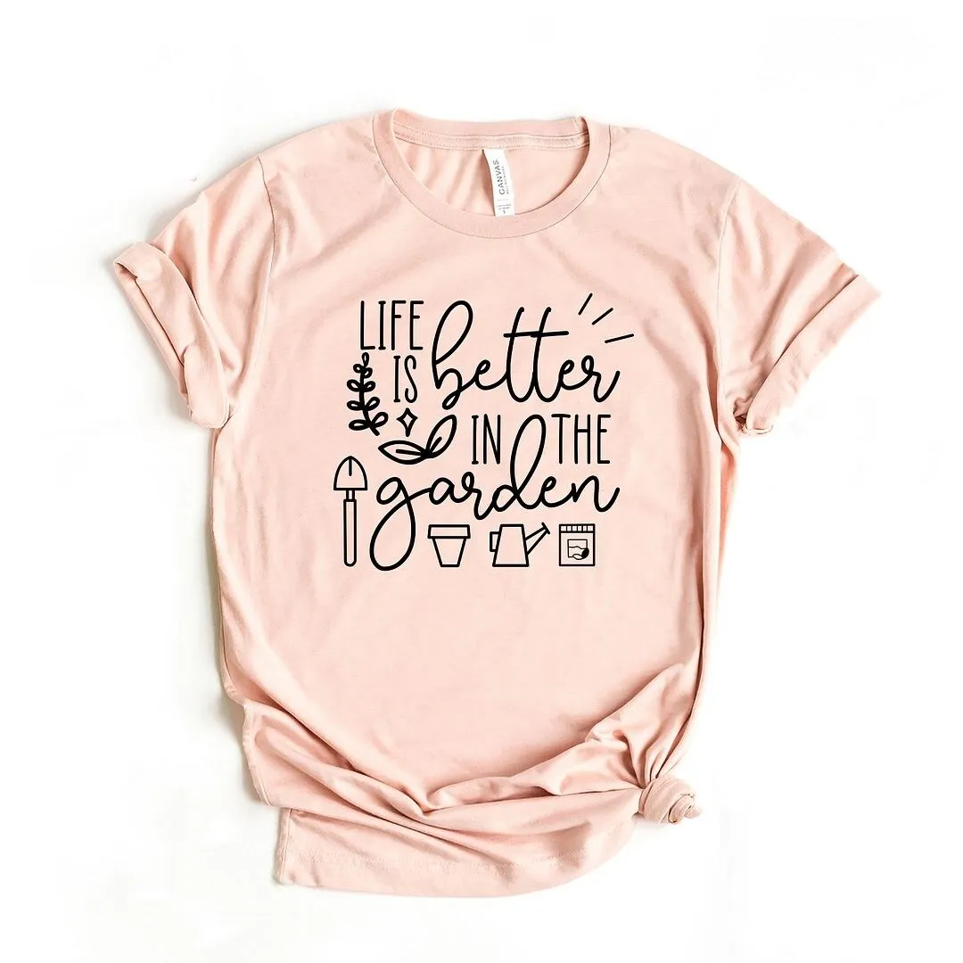 Life Is Better In The Garden Short Sleeve Crewnneck Tee sold by Zulily product image thumbnail 2