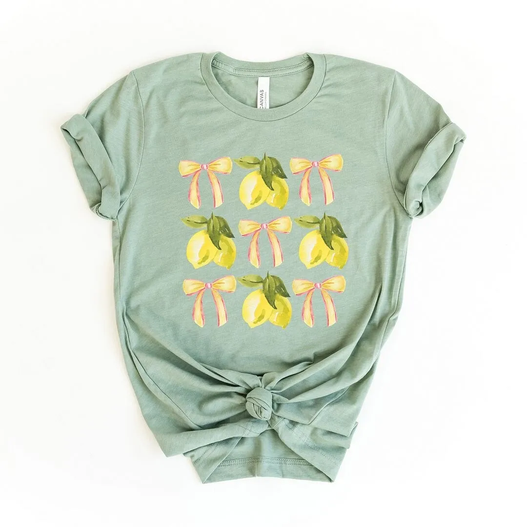 Coquette Lemon Bow Chart Short Sleeve Crewnneck Tee sold by Zulily product image thumbnail 5