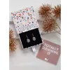 Cubic Zirconia Circular Drop Criss Cross Earrings - In Gift Box - White sold by Zulily