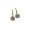 Cubic Zirconia Circular Drop Criss Cross Earrings - In Gift Box - White sold by Zulily