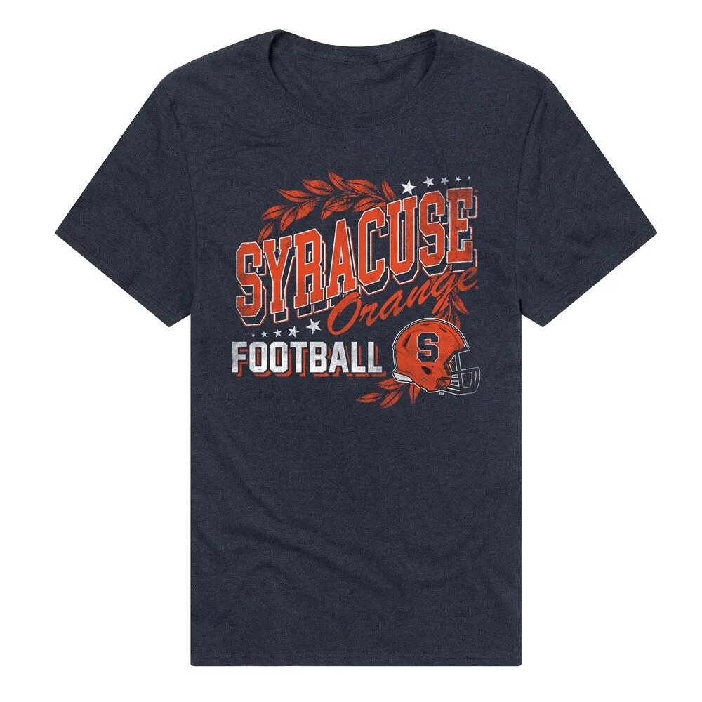 Syracuse University Spirit Collection Football Helmet Laurels Unisex Adult Heathered Premium T Shirt,Navy sold by Zulily product image thumbnail 5