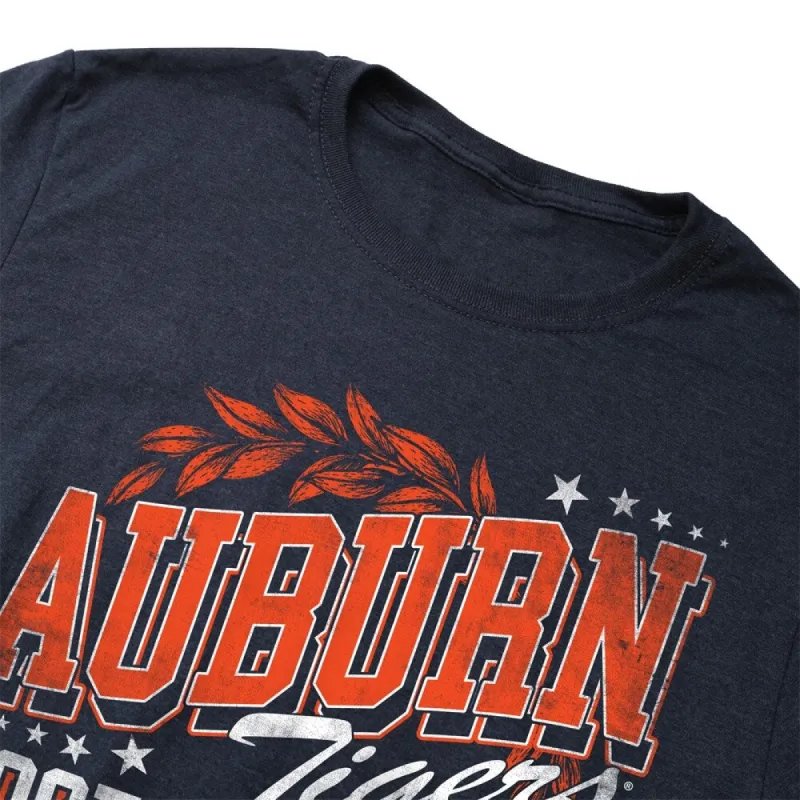 Auburn University Spirit Collection Football Helmet Laurels Unisex Adult Heathered Premium T Shirt,Navy sold by Zulily