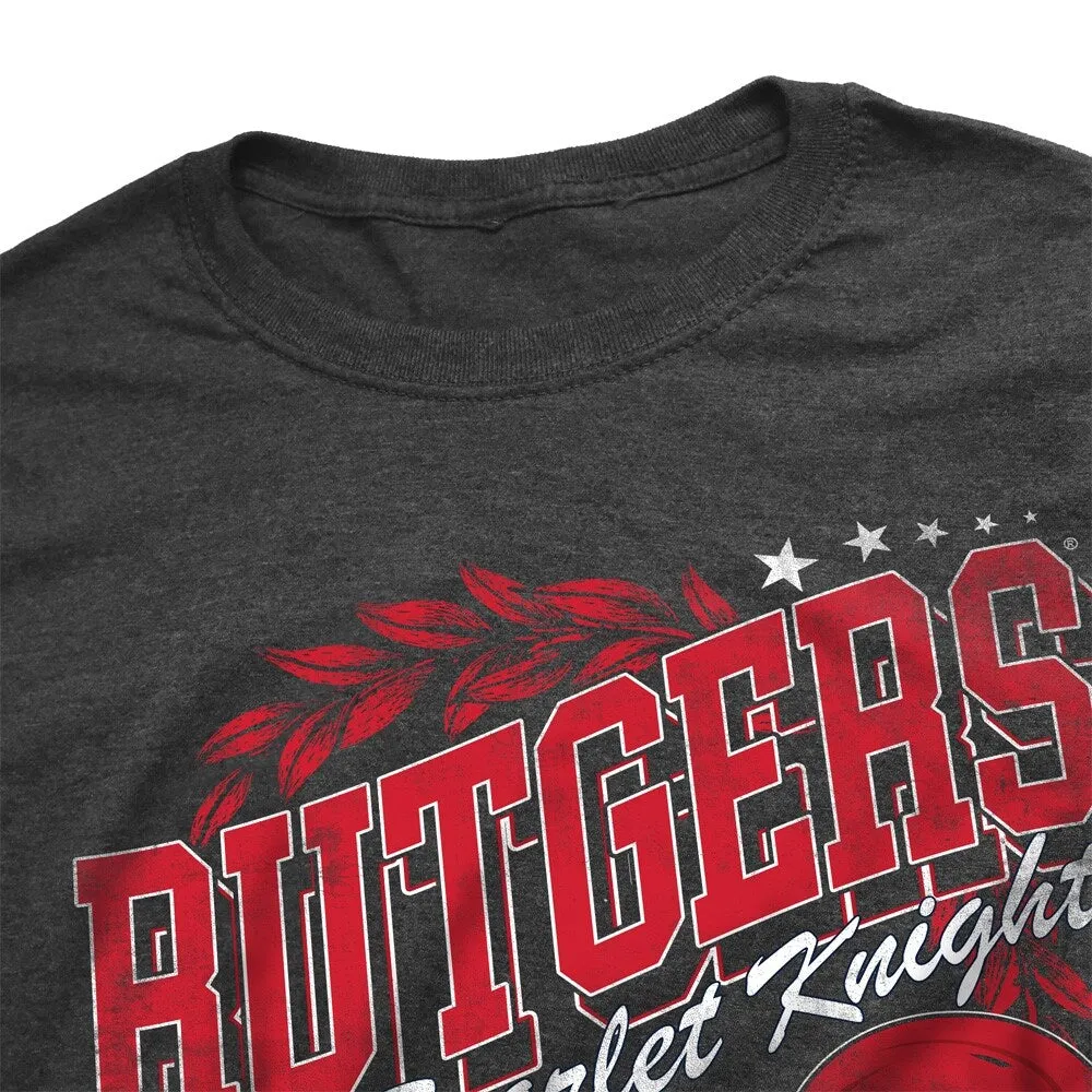 Rutgers University Spirit Collection Football Helmet Laurels Unisex Adult Heathered Premium T Shirt,Charcoal sold by Zulily product image thumbnail 5