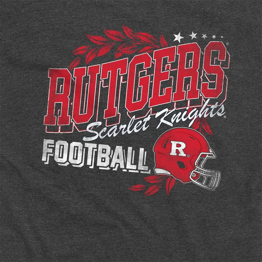 Rutgers University Spirit Collection Football Helmet Laurels Unisex Adult Heathered Premium T Shirt,Charcoal sold by Zulily product image thumbnail 2