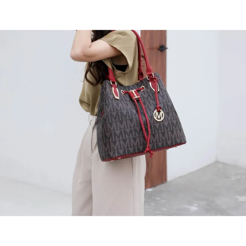 Mkfcollection Jane Signature Bucket Bag Vegan Leather Designer Handbag sold by Zulily