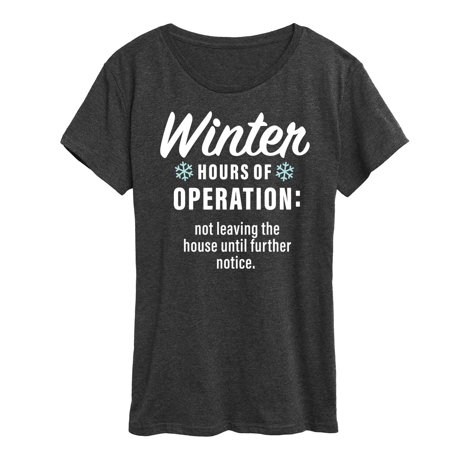 Women's Winter Hours Of Operation Short Sleeve Tee sold by Zulily
