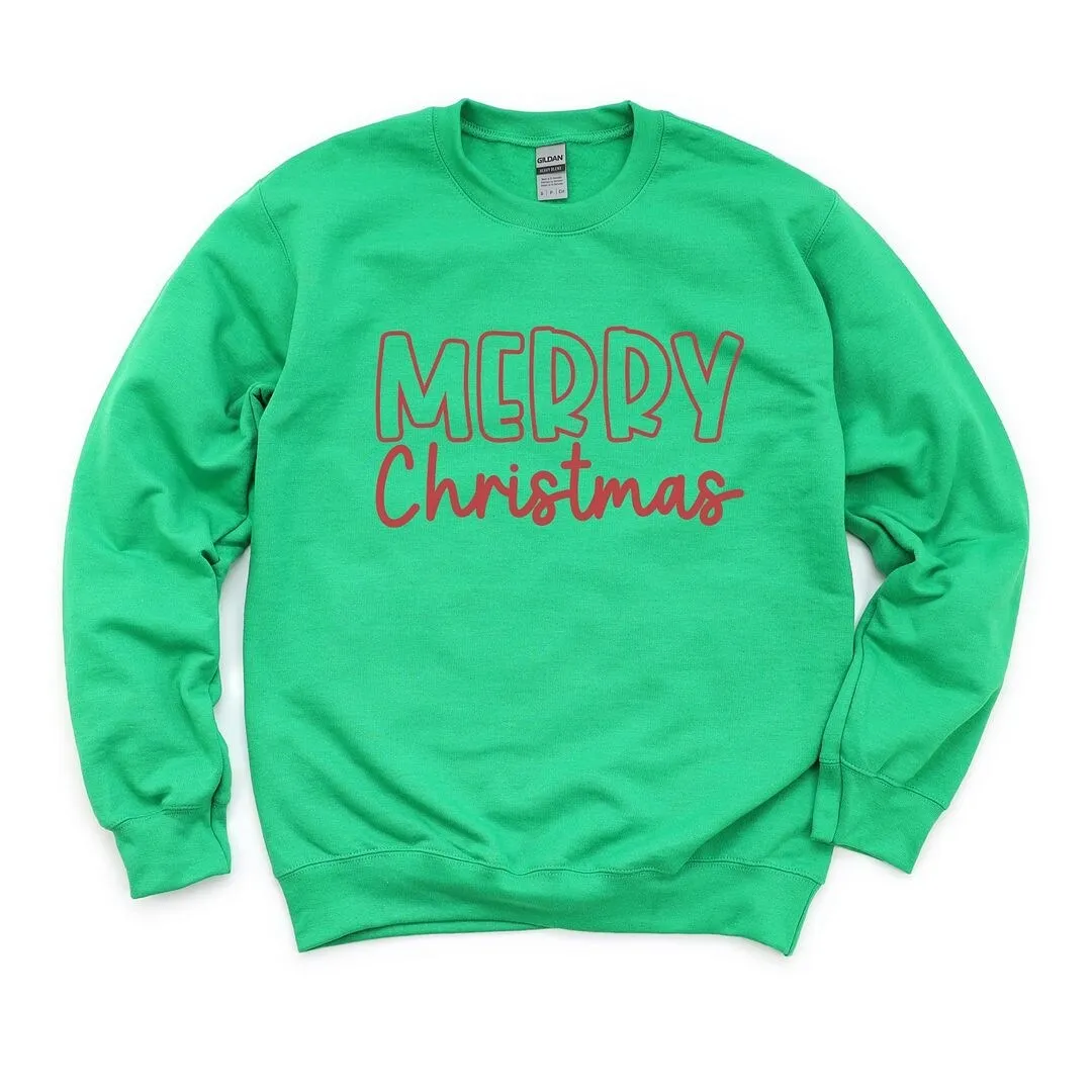 Merry Christmas Bold Graphic Sweatshirt sold by Zulily product image thumbnail 4