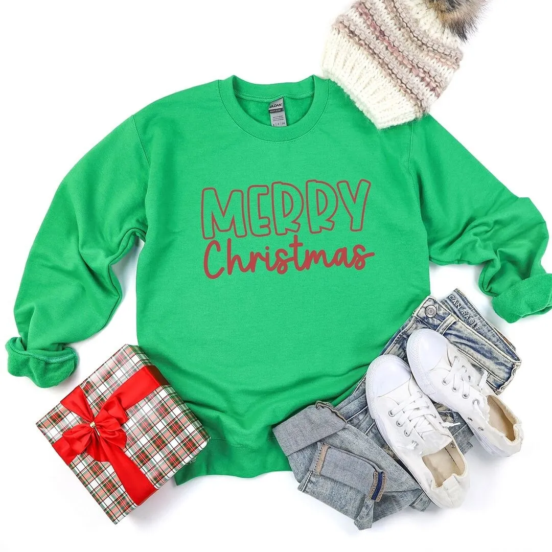 Merry Christmas Bold Graphic Sweatshirt sold by Zulily product image thumbnail 5