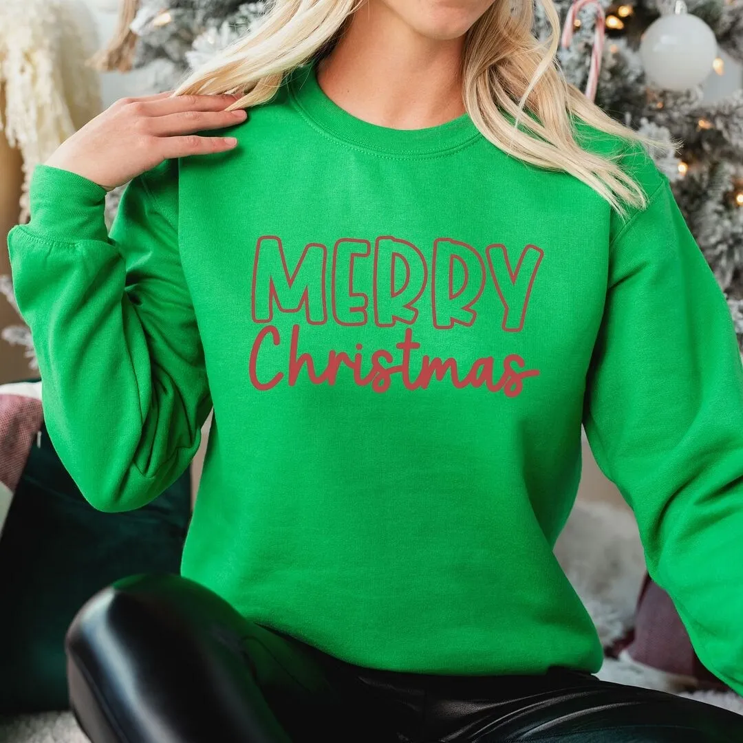 Merry Christmas Bold Graphic Sweatshirt sold by Zulily product image thumbnail 3