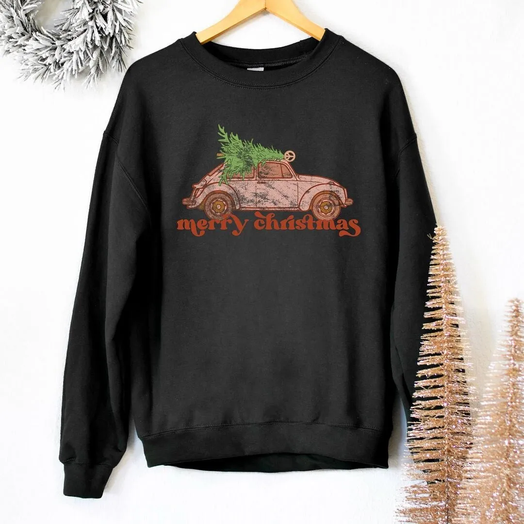 Merry Christmas Pink Car Graphic Sweatshirt sold by Zulily product image thumbnail 5