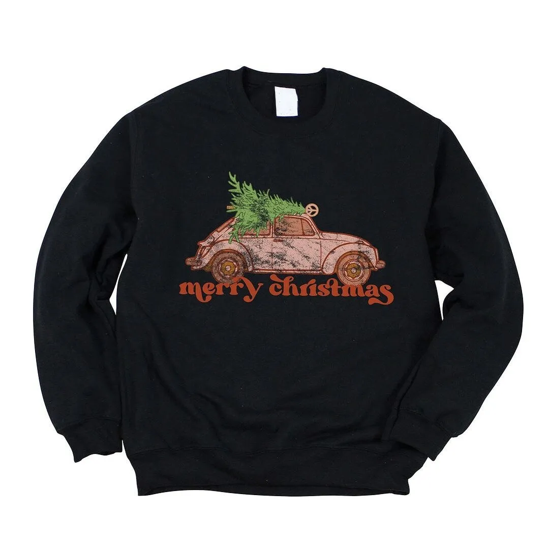 Merry Christmas Pink Car Graphic Sweatshirt sold by Zulily product image thumbnail 4