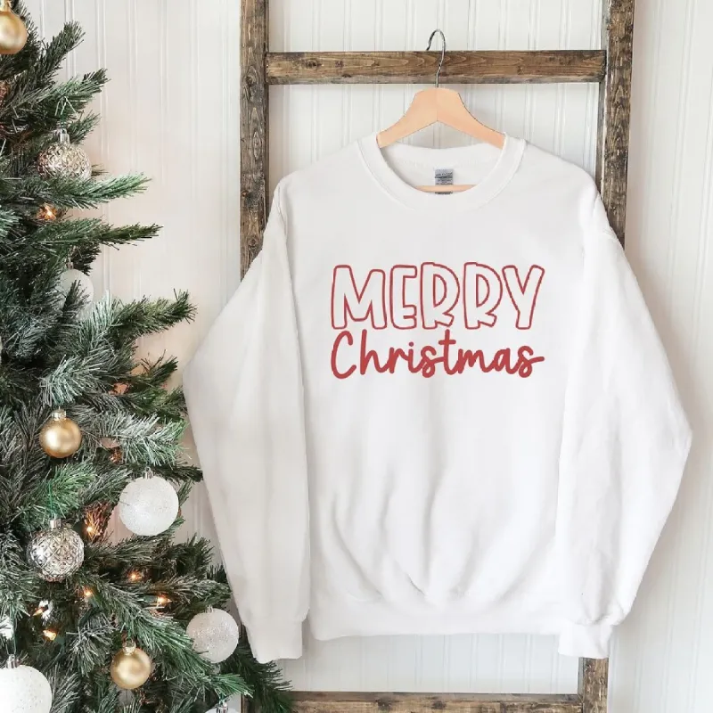 Merry Christmas Bold Graphic Sweatshirt sold by Zulily