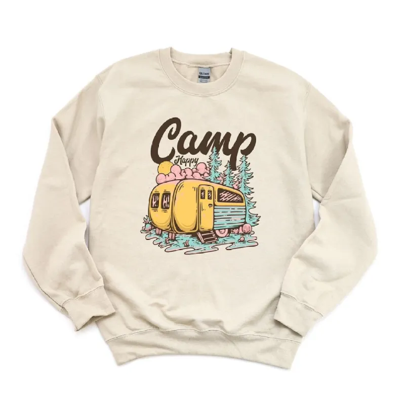 Camp Happy Graphic Sweatshirt sold by Zulily