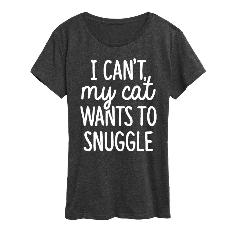 Women's Can't Cat Snuggle Short Sleeve Tee sold by Zulily