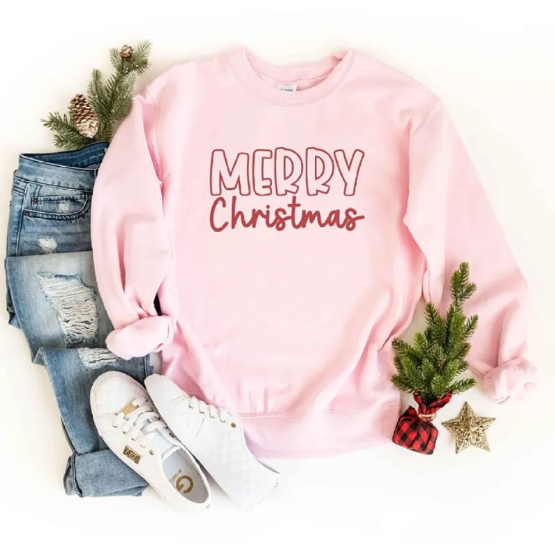 Merry Christmas Bold Graphic Sweatshirt sold by Zulily