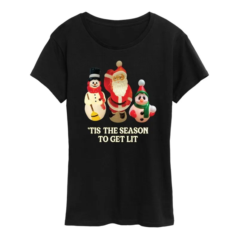 Women's Season To Get Lit Short Sleeve Tee sold by Zulily