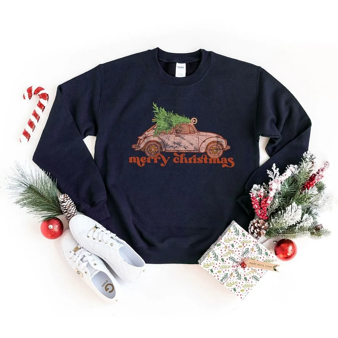 Merry Christmas Pink Car Graphic Sweatshirt sold by Zulily product image thumbnail 5