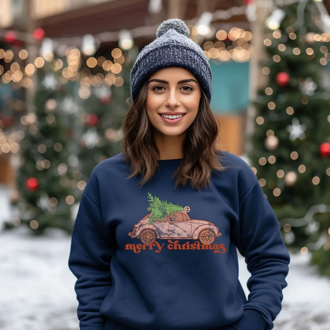 Merry Christmas Pink Car Graphic Sweatshirt sold by Zulily product image thumbnail 3