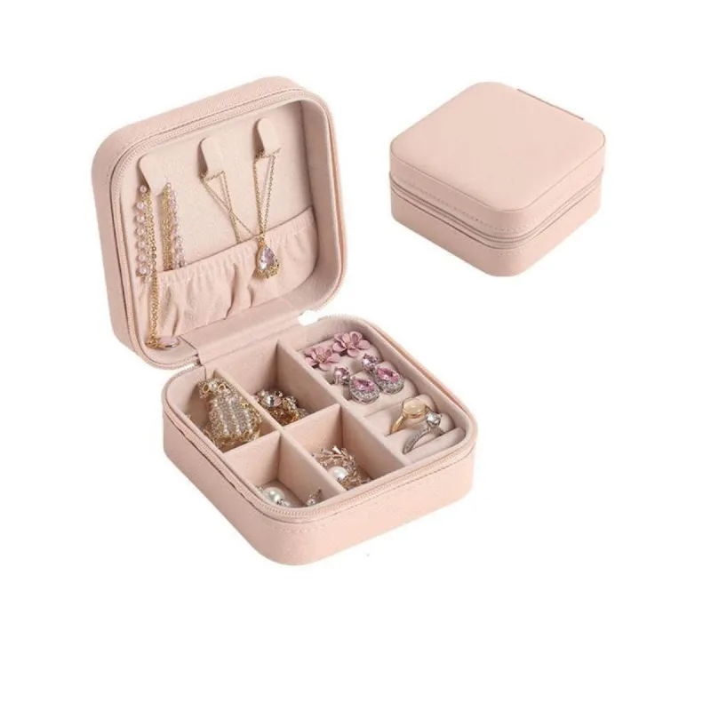 Pink Square Travel Jewelry Case sold by Zulily
