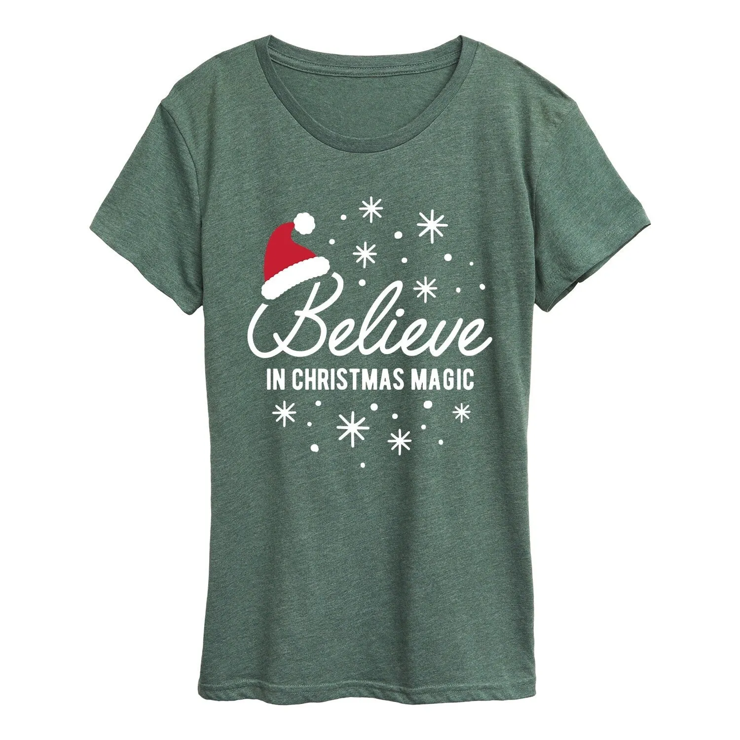 Women's Believe In Christmas Magic Short Sleeve Tee sold by Zulily