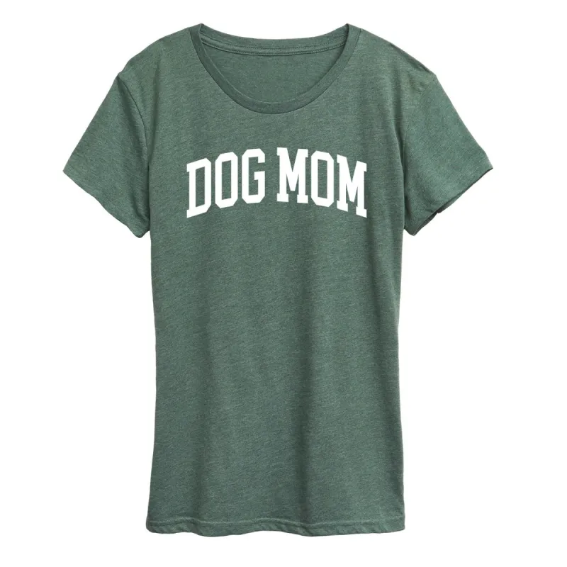 Women's Dog Mom Collegiate Short Sleeve Tee sold by Zulily