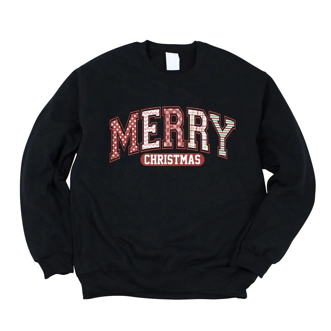Merry Christmas Varsity Graphic Sweatshirt sold by Zulily product image thumbnail 4