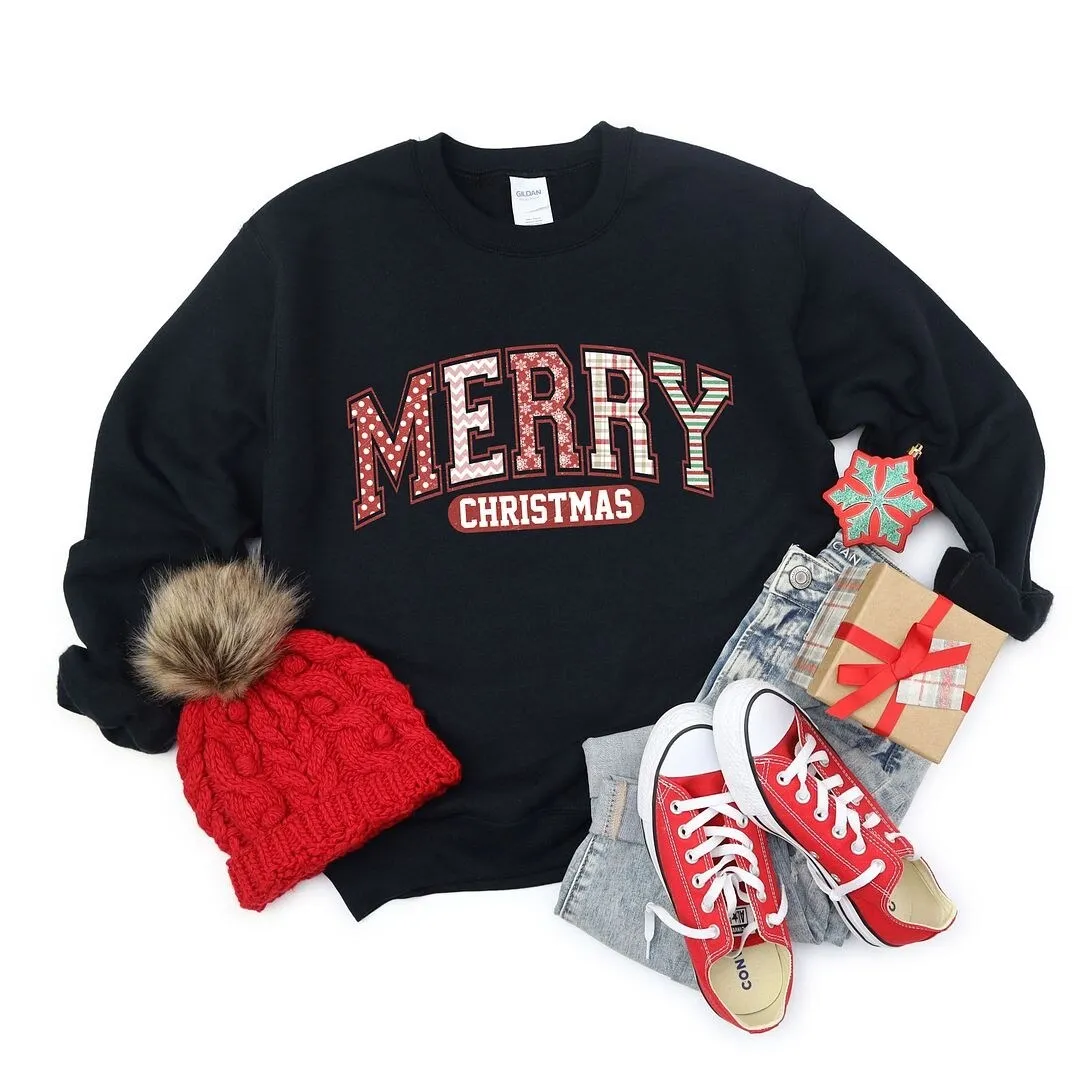 Merry Christmas Varsity Graphic Sweatshirt sold by Zulily product image thumbnail 5