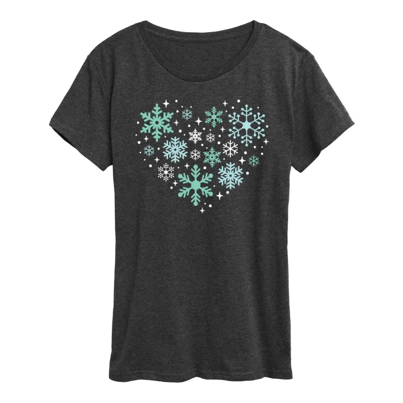 Women's Snow Heart Short Sleeve Tee sold by Zulily