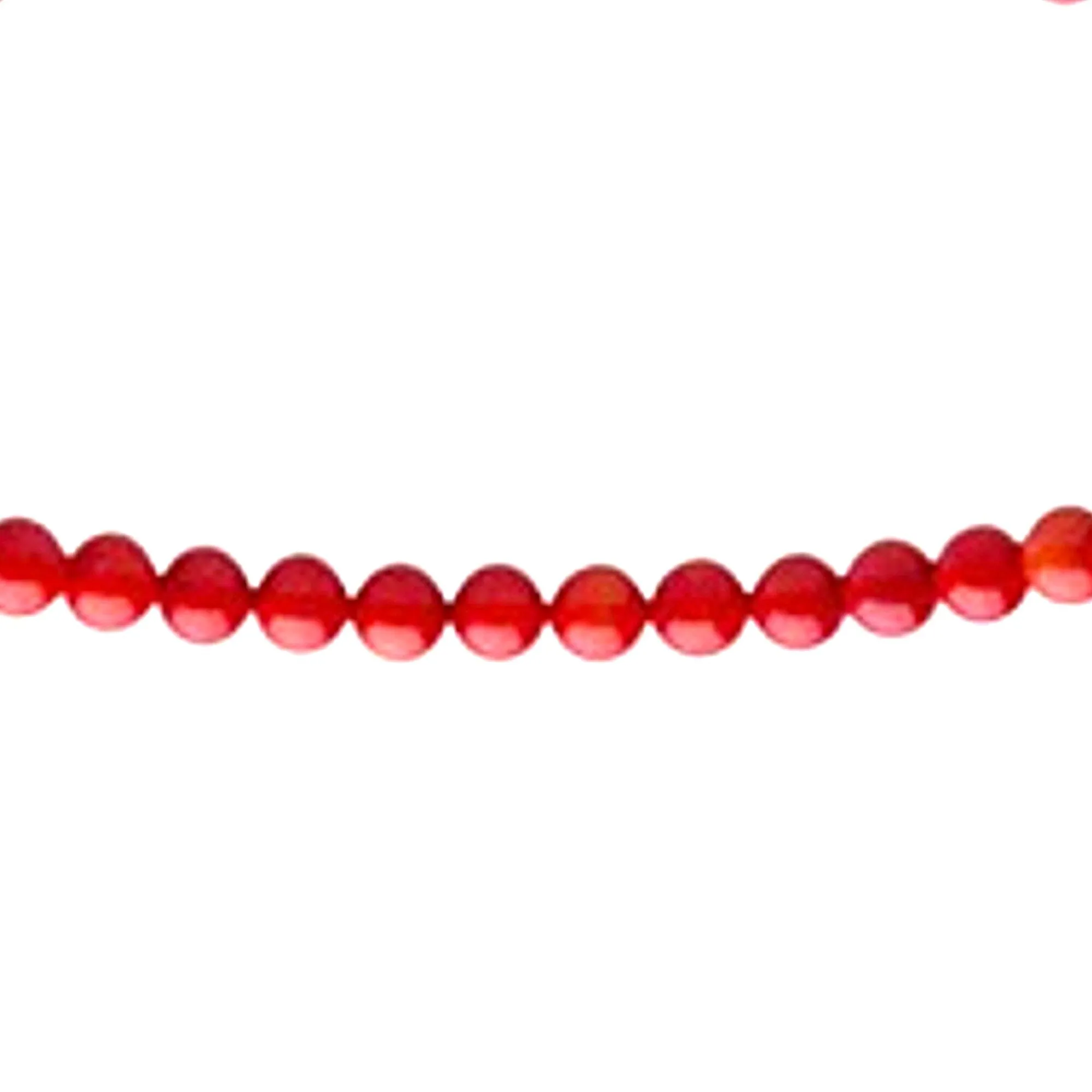 Sterling Silver Round Shape Coral Bead Necklace with Magnetic Lock sold by Zulily