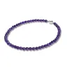 Sterling Silver Natural Amethyst Beaded Necklace with Magnetic Lock sold by Zulily