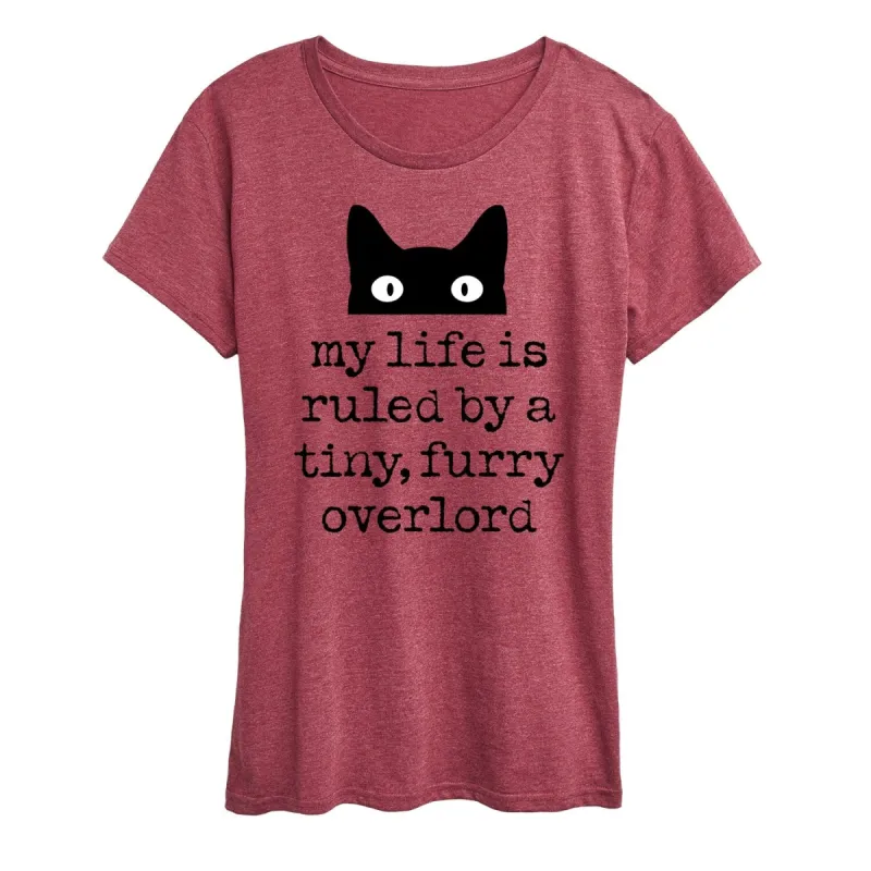 Women's Life Ruled By Tiny Overlord Cat Short Sleeve Tee sold by Zulily