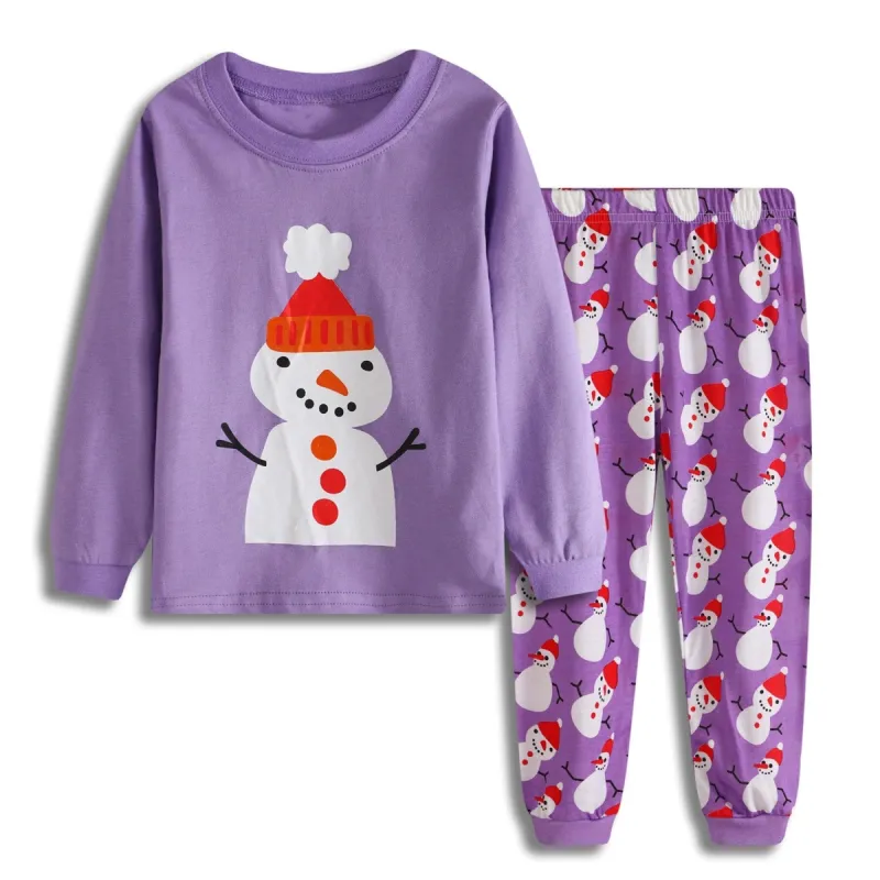 Purple Snowman Loungewear Set sold by Zulily