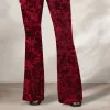 Red Velvet Flare Pants sold by Zulily