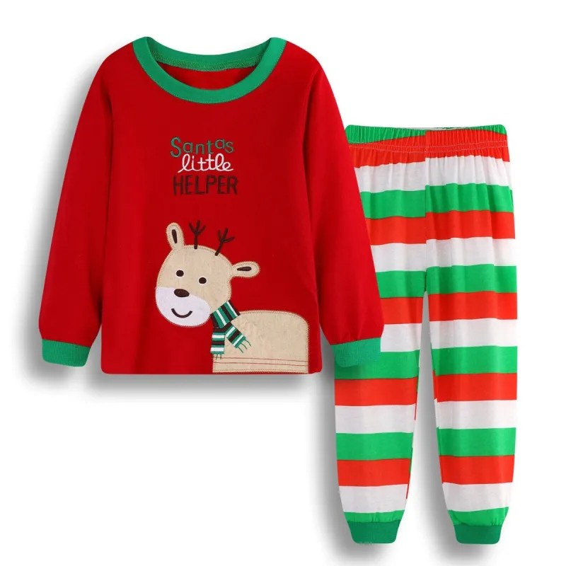 Red Reindeer & Stripe Loungewear Set sold by Zulily