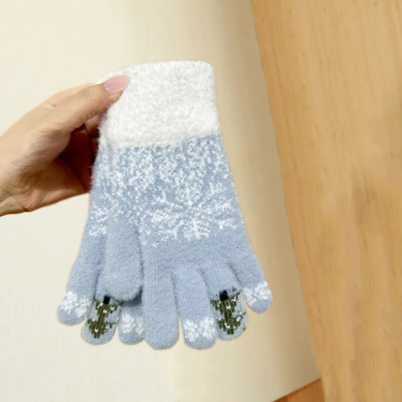 Blue Snowflake Touchscreen Gloves sold by Zulily