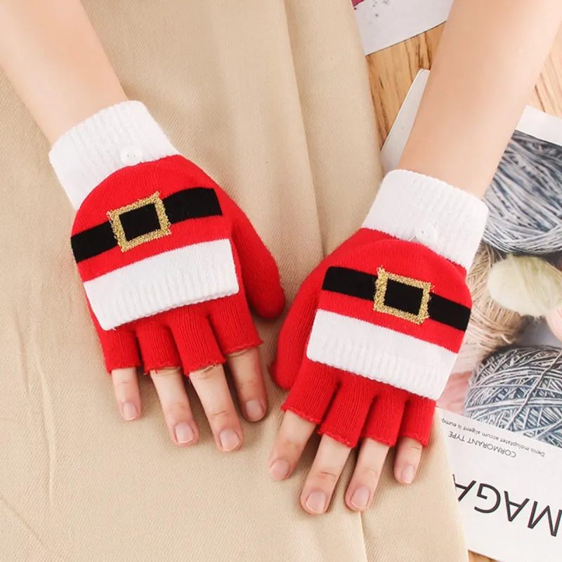 Red Santa Suit Fingerless Gloves sold by Zulily