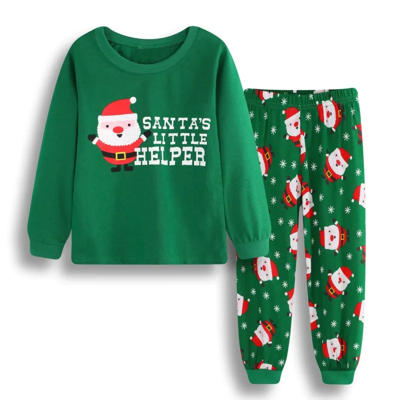 Green Santa Loungewear Set sold by Zulily