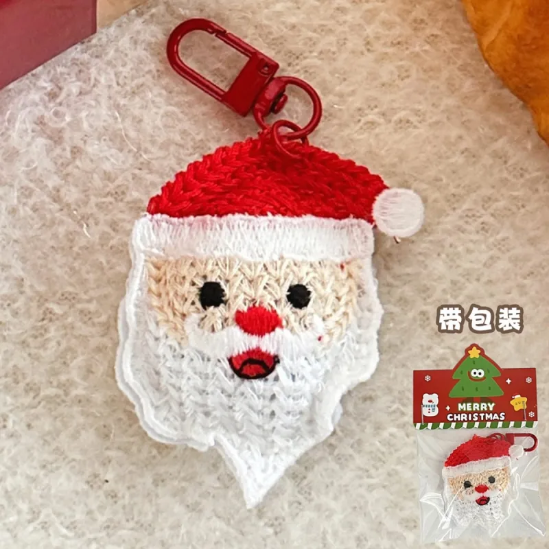 White Santa Claus Head Crocheted Keyrings sold by Zulily
