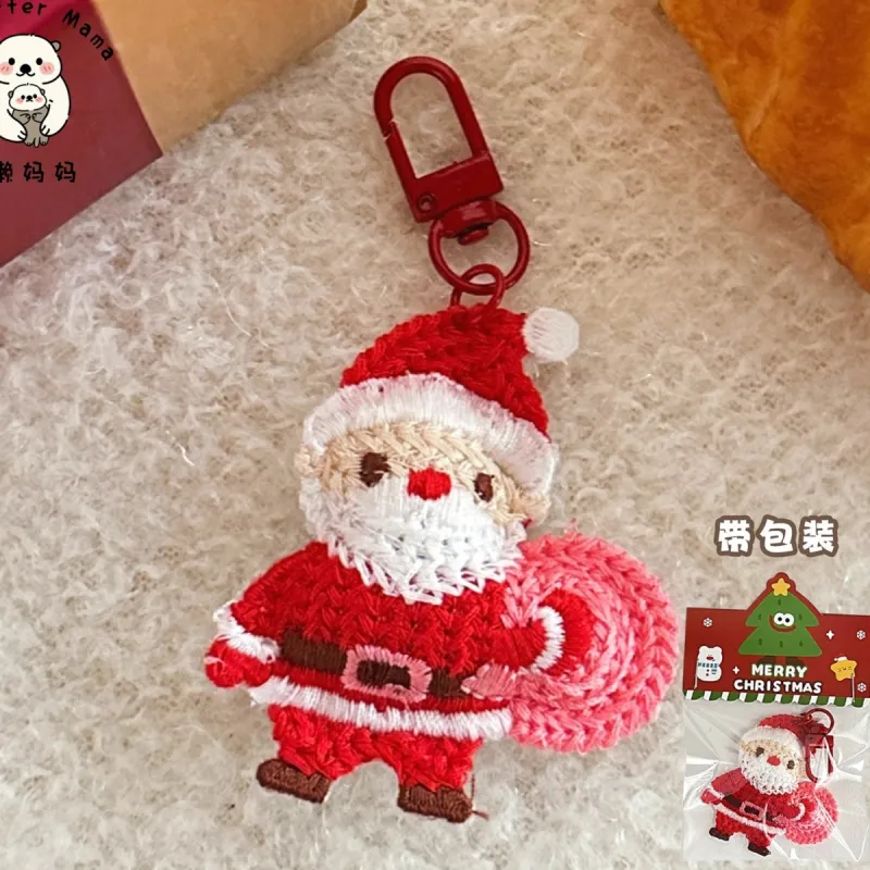 Red Santa Claus Crocheted Keyrings sold by Zulily