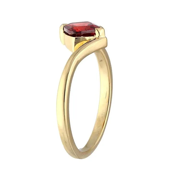 YS Gems Gold Plated Over Sterling Silver Garnet Gemstone Solitaire Ring sold by Zulily product image thumbnail 3