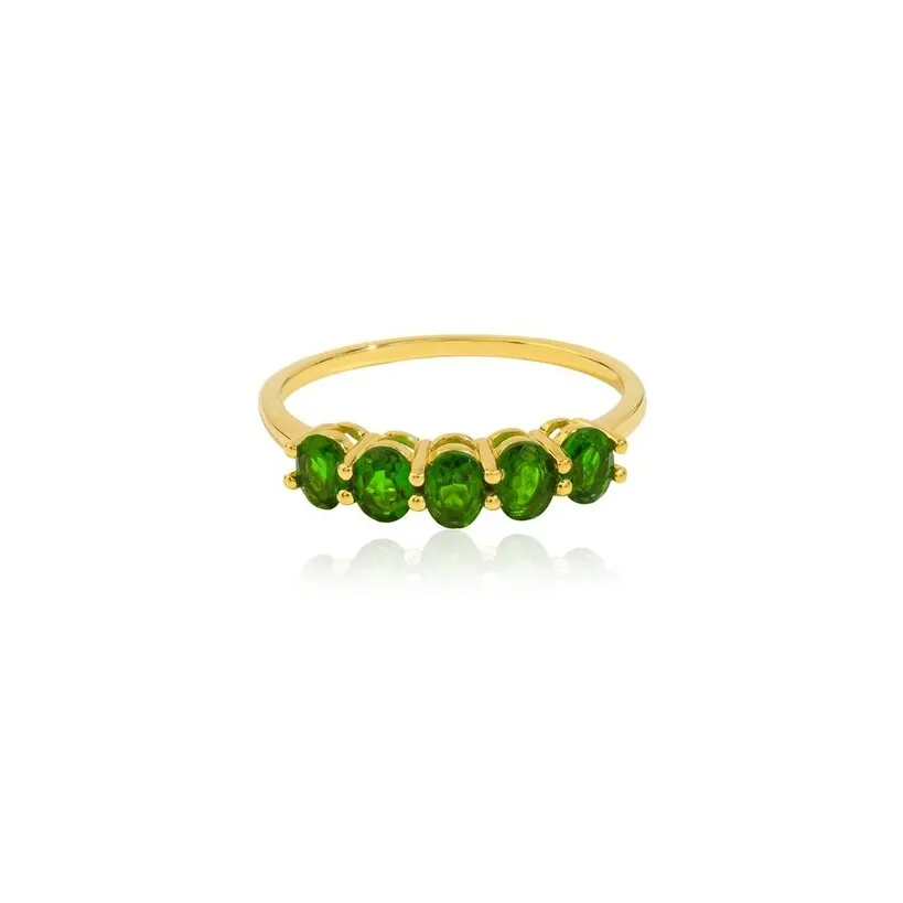YS Gems Gold Plated Over Sterling Silver Chrome Diopside Gemstones Solitaire Ring sold by Zulily product image thumbnail 2
