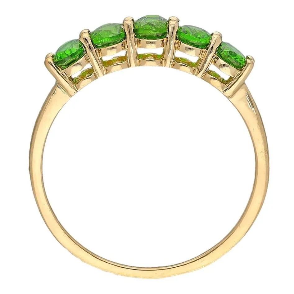 YS Gems Gold Plated Over Sterling Silver Chrome Diopside Gemstones Solitaire Ring sold by Zulily product image thumbnail 4
