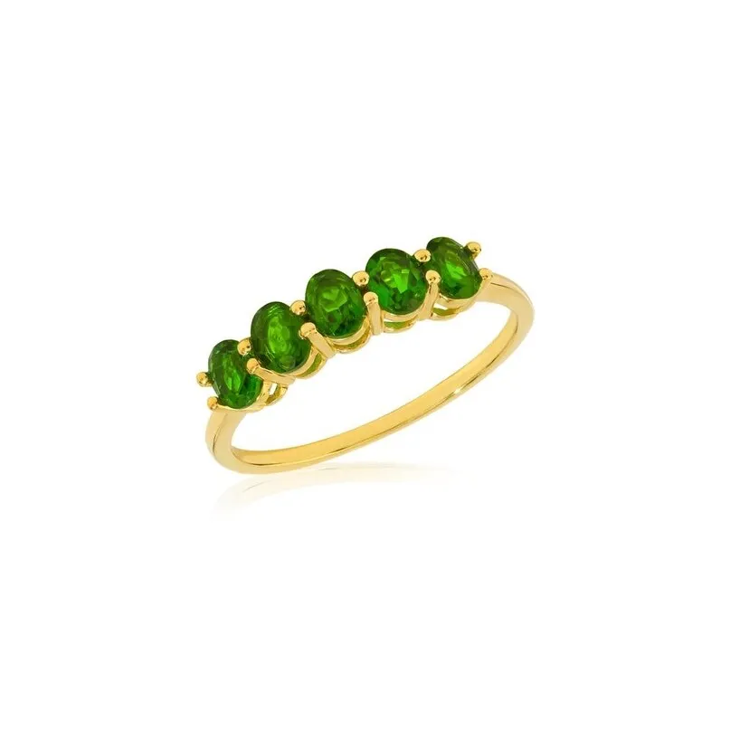 YS Gems Gold Plated Over Sterling Silver Chrome Diopside Gemstones Solitaire Ring sold by Zulily product image thumbnail 5