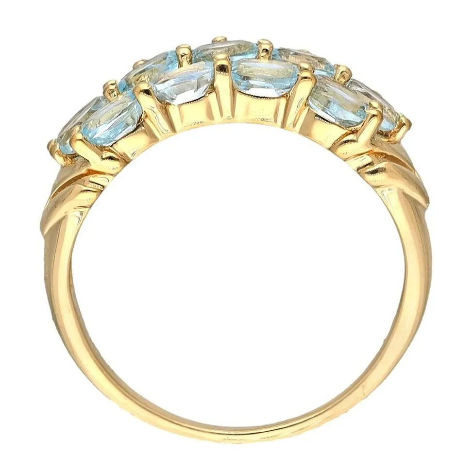 YS Gems Gold Plated Over Sterling Silver Sky Blue Topaz Gemstones Cocktail Ring sold by Zulily product image thumbnail 5