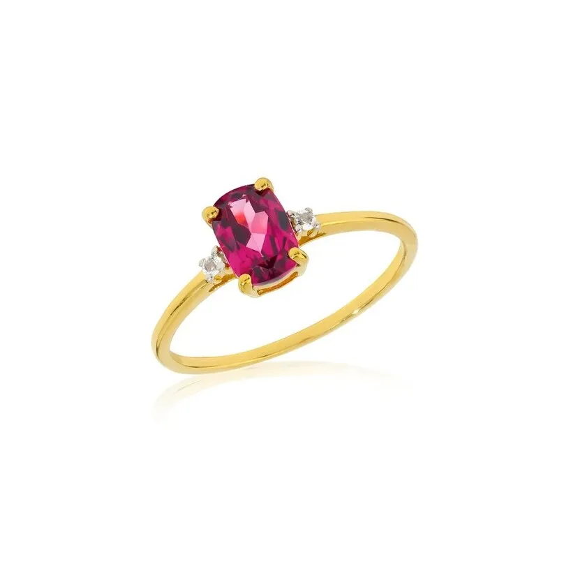 YS Gems Gold Plated Over Sterling Silver Rhodolite Garnet Gemstone Solitaire Ring sold by Zulily product image thumbnail 5