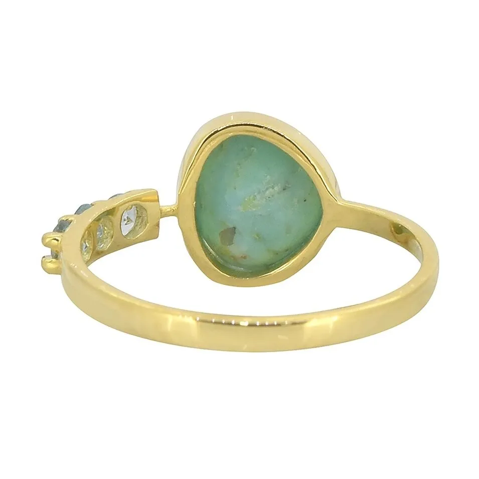 YS Gems Gold Plated Over Sterling Silver Blue Mohave Turquoise Gemstone Promise Ring sold by Zulily product image thumbnail 3